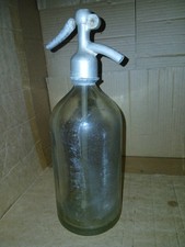 Soda Siphon - Clear Glass , aluminium top  Pump - Empty