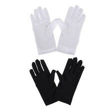 1 pair Cotton gloves Khan cloth Solid gloves rituals play white glovesA-dx