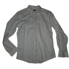 Paul Smith Shirt White Black Spot Pattern Panels Long Sleeved Shirt Size Large