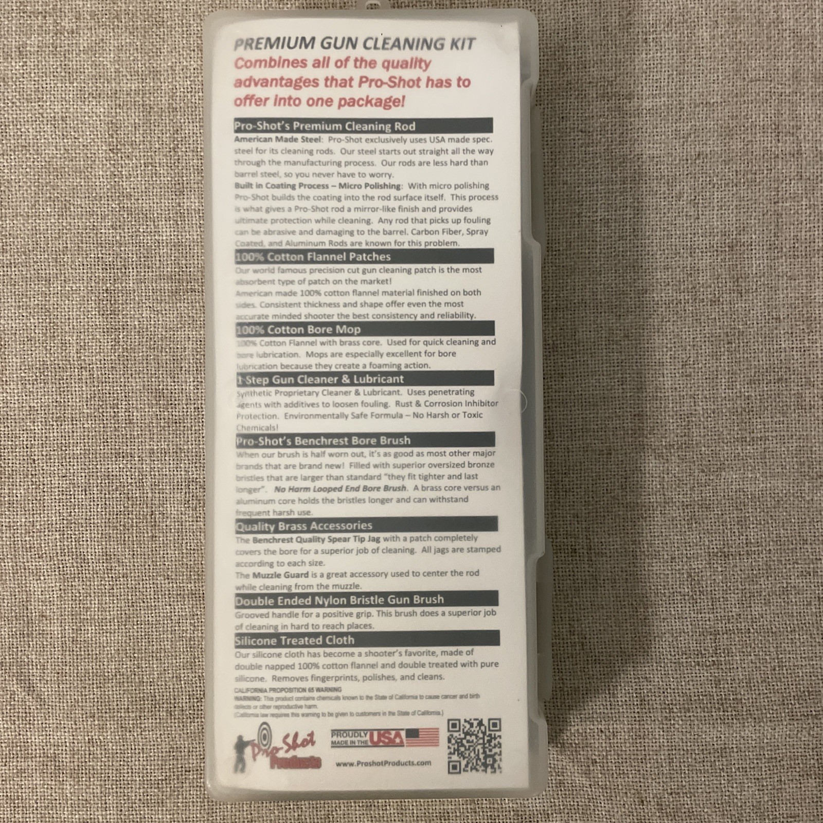 Pro-Shot Premium Gun Cleaning Kit For .45 Cal. Pistol