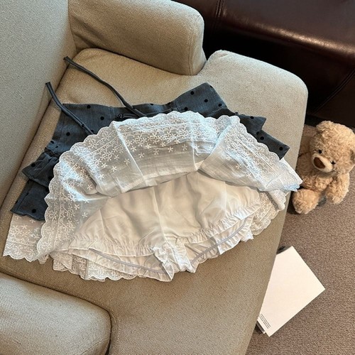 Lace Flounce Short Skirt Sweet A-line Cake Shirt Short Streetwear - Picture 10 of 14