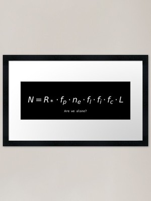 Are We Alone? The Drake Equation Ph Framed Wall Art Poster Canvas Print Picture