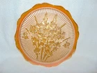 Jeannette Carnival Glass Vintage 1950’s Iris & Herringbone Platter Tray 12"