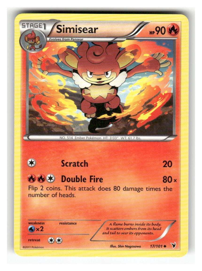 Simisear 17/101 Uncommon Noble Victories Pokemon Lightly Played