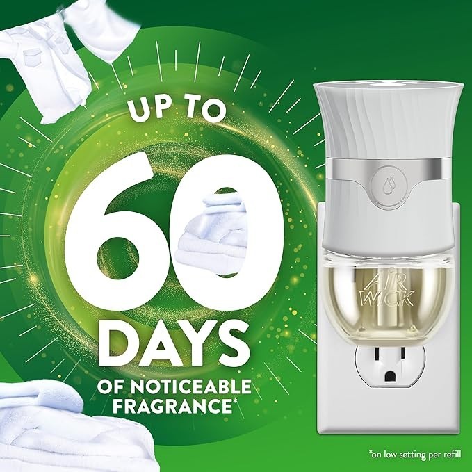 Air Wick Plug in Scented Oil Refill, 7 ct, Fresh Linen, Air Freshener, Essential