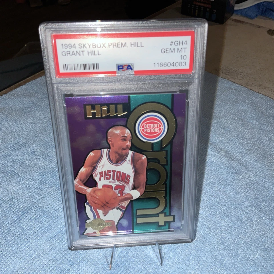 1994 SKYBOX PREMIUM GRANT HILL #GH4 BASKETBALL CARD GRADED PSA GEM MINT 10-DET. - Image 2 of 4