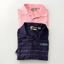 Daniel Cremieux Signature Polo Shirts Men's L Blue Pink Triple Mercerized Cotton