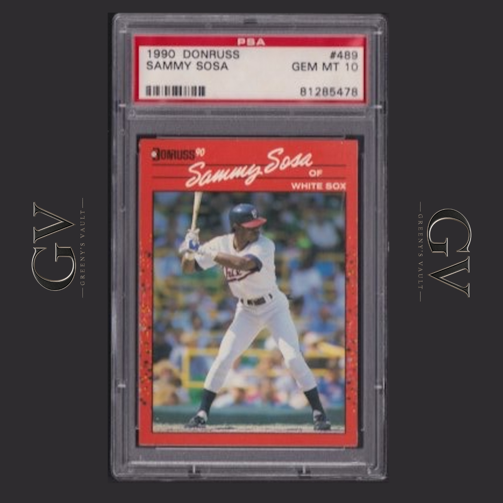 1990 Donruss Sammy Sosa #489 PSA 10 GEM MT RC Rookie White Sox