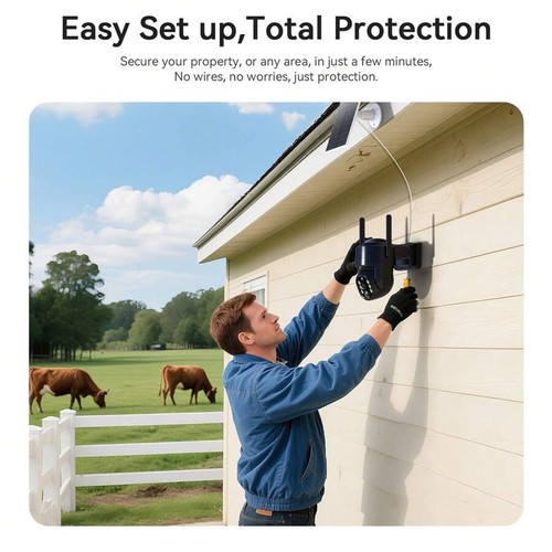4G LTE Solar Security Camera, No WiFi Outdoor 2K Camera with Night Vision - Picture 21 of 34