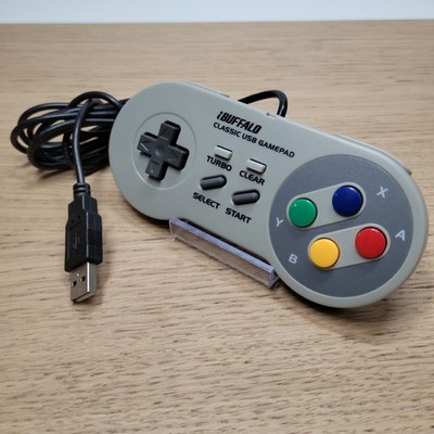 Buffalo iBuffalo Classic USB Game Controller PC Gray BSGP815GY Computer TESTED