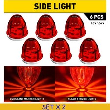 12x Red Led Watermelon Light Kit Side Marker Truck Trailer Turn Signal Lamp 12v 12x Red Led Watermelon Light Kit Side Marker Truck Trailer Turn Signal Lamp 12v