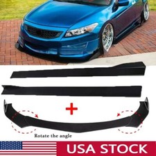 For Honda Accord Coupe Sedan Front Bumper Lip Splitter Spoiler Side Skirts