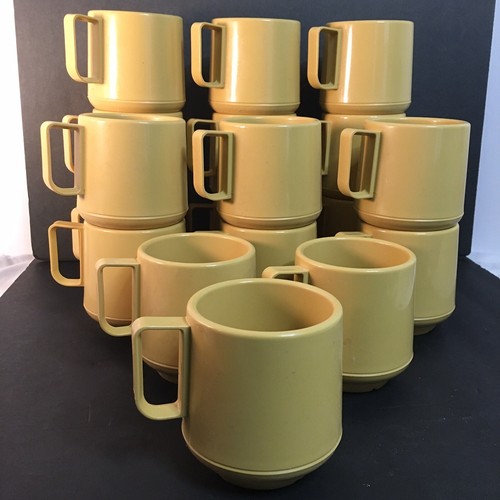 Vintage Stackable Coffee Cups 18 Mugs 