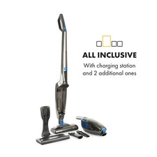 2in1 Handstaubsauger Bodensauger Akkusauger LED Licht beutellos kabellos blau – Bild 6