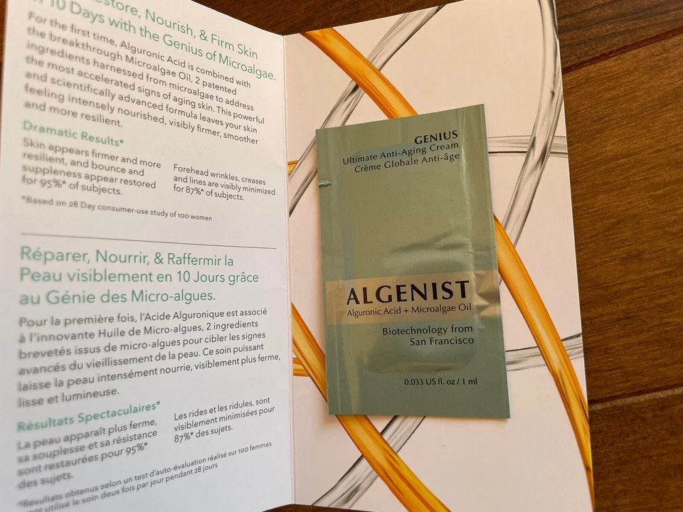 4X  1ml Each Algenist Genius Ultimate Anti-Aging Cream TRavel Sample Size - Image 2 of 3