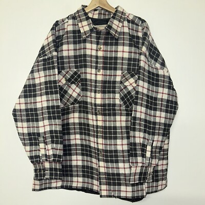 Vintage 1990 s Royal North Mills Flannel Jacket, Lined Deadstock, Size XXL