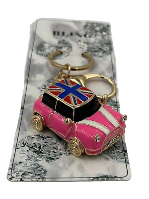 LONDON ENGLAND UK BRITISH PINK MINI CAR SOUVENIR