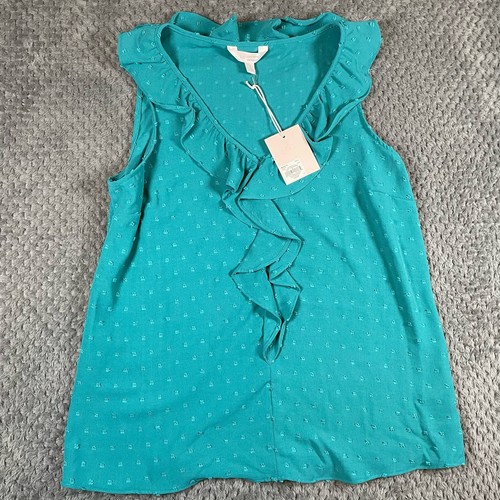 LC Lauren Conrad Women's Sleeveless Blouse Size Small Lot of 2 Polka Dot Office - Picture 3 of 14