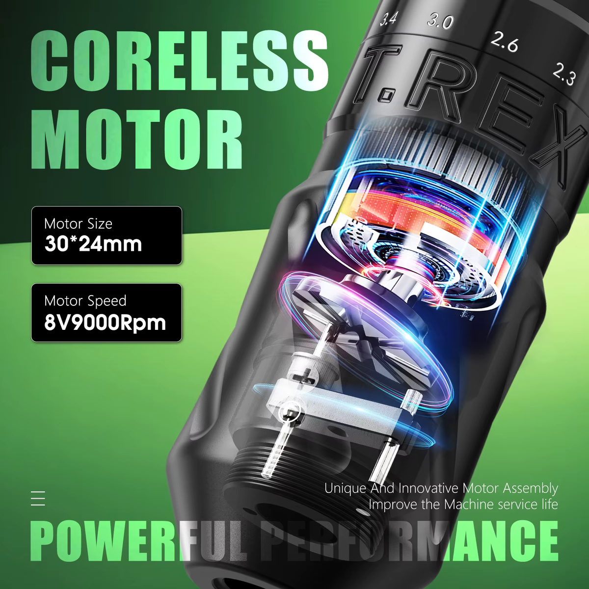 TREX V1 1600mAh 2.0-4.2mm Adjustable Stroke Professional TREX V1 1600mAh 2.0-4.2mm Adjustable Stroke Professional