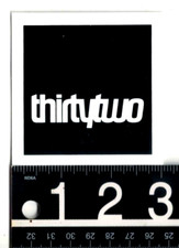 Thirtytwo Snowboarding Sticker 3 in Square Black/White 32 Decal