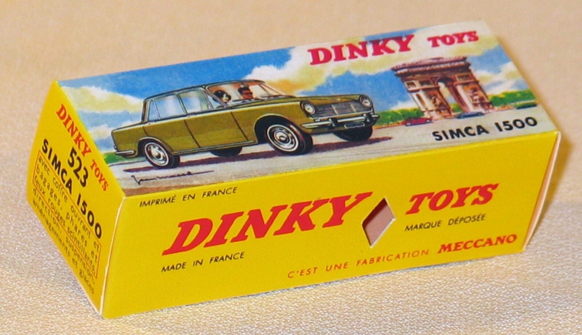Très belle boîte d'origine Dinky Toys 523 Simca 1500 - Collection Très belle boîte d'origine Dinky Toys 523 Simca 1500 - Collection