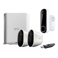 Arlo Pro 5S Wireless 2K 3 Camera Security System Wireless Video Doorbell Chime 2