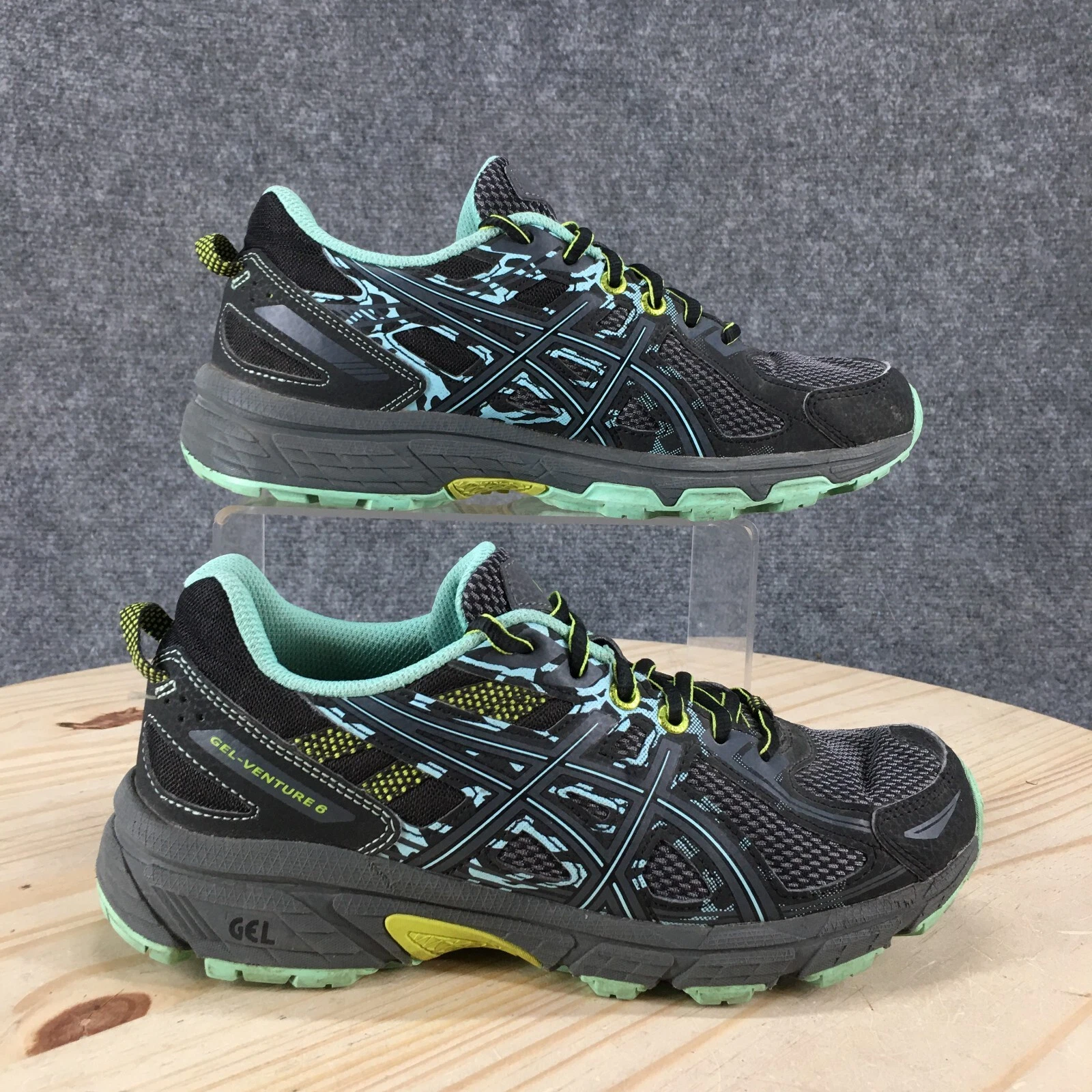 Asics Shoes Womens 6.5 Gel Venture 6 Trail Sneakers Gray Athletic Low Top T7G6N