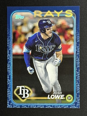 2024 TOPPS SERIES 1 JOSH LOWE  TEAM LOGO BORDER Variation SP Tampa Bay Rays