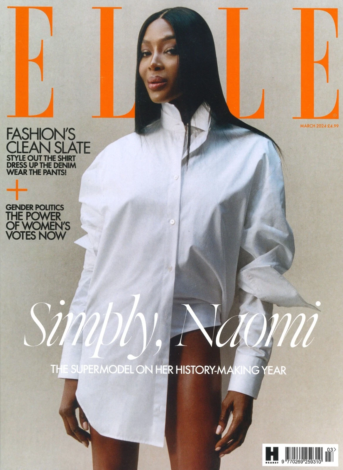 UK Elle Magazine: Naomi Campbell, Ambika Mod, Kenya Hunt, Fashion