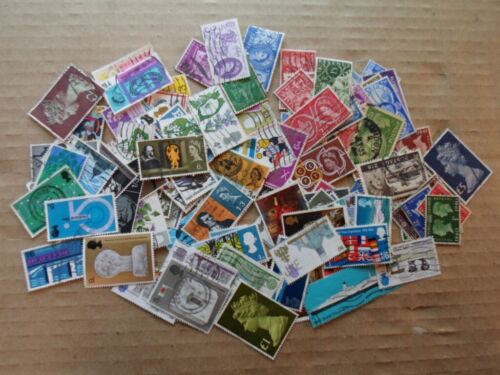 Collection lot 120 different large stamps of Great Britain - all pre 1970