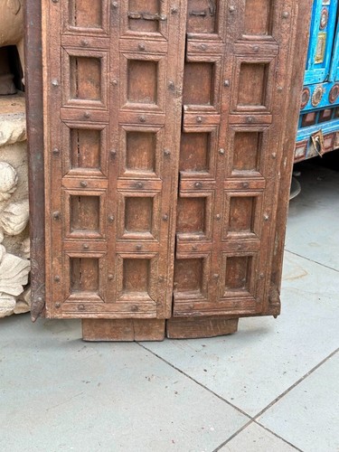1700 Ancient Hand Carved Wooden Block Design Window Door Ceiling Panel 46 x 22'' - Picture 10 of 14