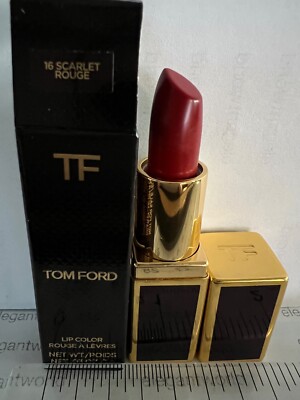 TOM FORD Lip Color SCARLET ROUGE 16 Medium Dark RED Lipstick