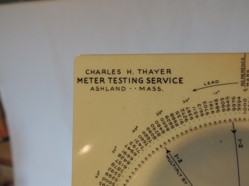 Vintage Charles H Thayer Testing ~ Meterman's Dial Calculator w/ Instructions - Picture 4 of 9