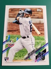2021 Topps Opening Day #8 Eddy Alvarez Rookie Marlins RC