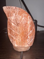 Evolution Himalayan Crystal Salt Lamp Leaf Shape 7" X 5" X 4"