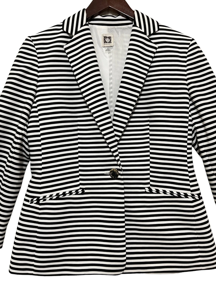 Anne klein striped blazer cheap
