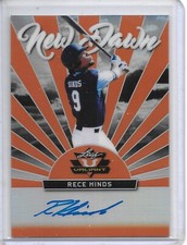 2019 Leaf Valiant RECE HINDS ORANGE PRISMATIC AUTO RC #28/35 CINCINNATI REDS!