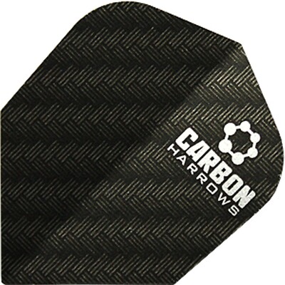 Harrows Dart Flights, Carbon Black, Standard No.6, 1 Set = 3 Stk