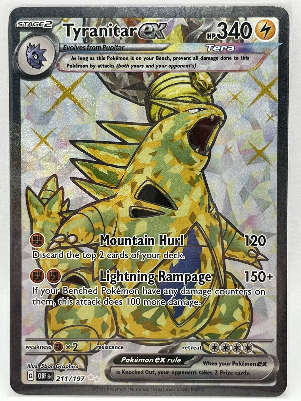 Carta Pokémon - Tyranitar ex 211/197 - Obsidiana em Chamas - Copag Escala  Miniaturas by Mão na Roda 4x4