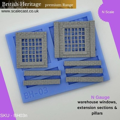 BH03n British Heritage Building Lager Fenster & Außensäulen - Stärke N
