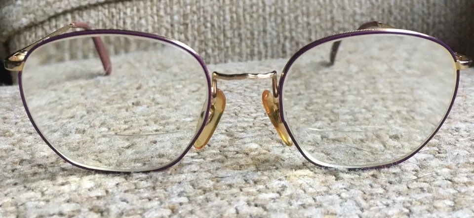 Marco de gafas de metal violeta dorado vintage RARO Carrera SunJet 5203 47 51-20 140 Foto 2 de 4