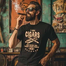 I Like Cigars And Maybe 3 Other People T-Shirt Funny Tee Shirt Cigar Style Co.