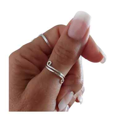 925 Sterling Silver Thumb Ring Adjustable Gift For Women's Handmade Mother's Day