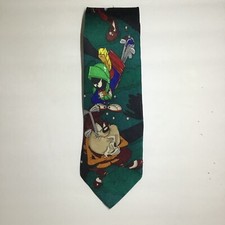 Vintage Looney Toons 1997 Tie Golf Theme Taz, Marvin, Bugs. Bunny, Wile E Coyote