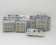 8 x 6-Outlet Grounded Wall Adaptor Indoor Multi Plug Wall Tap Power-UL Listed