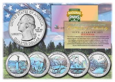 2011 Hologram National Parks America the Beautiful Coins *Set of all 5 Quarters*