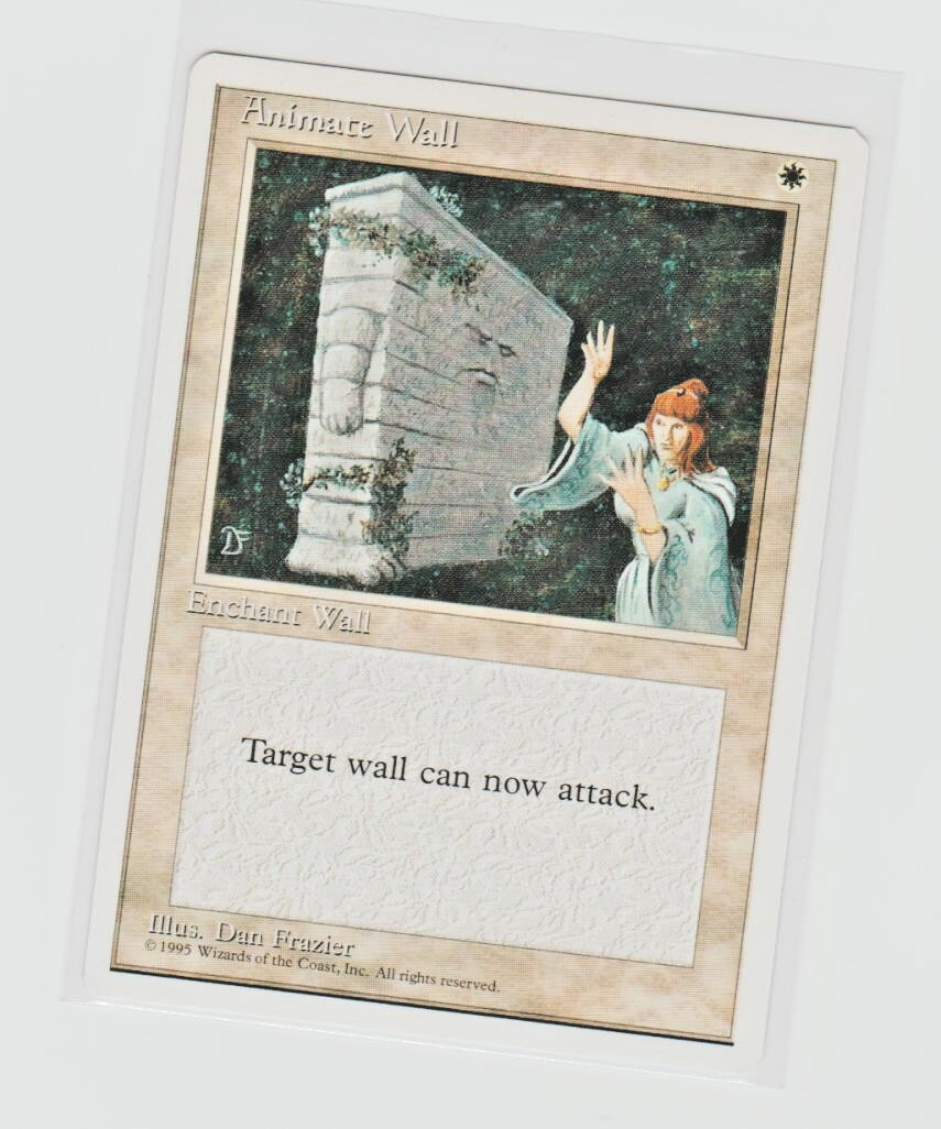 Magic the Gathering ~ MTG ~ 1x Animate Wall ~  M/NM ~ 4th Edition