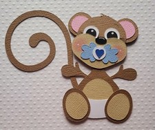 Baby Boy Monkey. Scrapbook, Card making Paper Piecing
