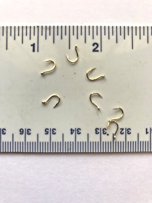 100 VMC 9365GO Gold Salmon Egg Fish Fishing Hooks size 14