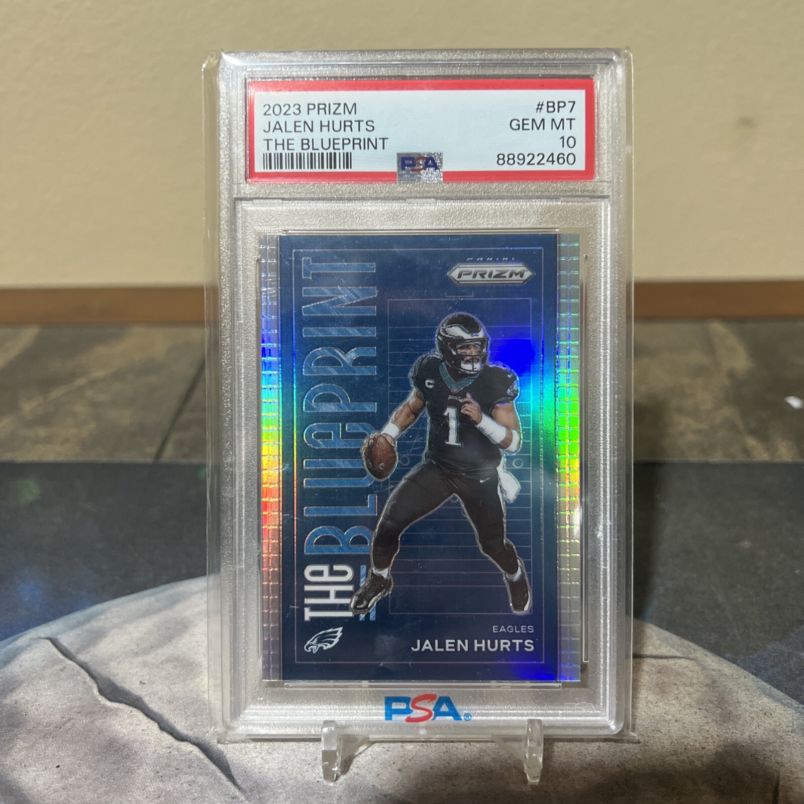 2023 Panini Prizm Jalen Hurts BP-07 The Blueprint Case Hit Eagles PSA 10 POP 8